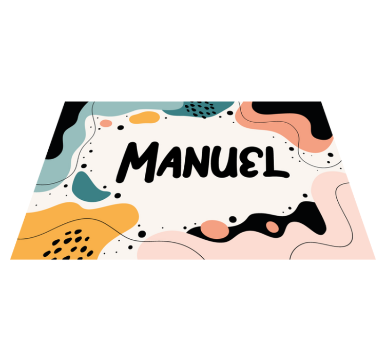 Individual mesa infantil formas abstractas vibrantes - TenVinilo