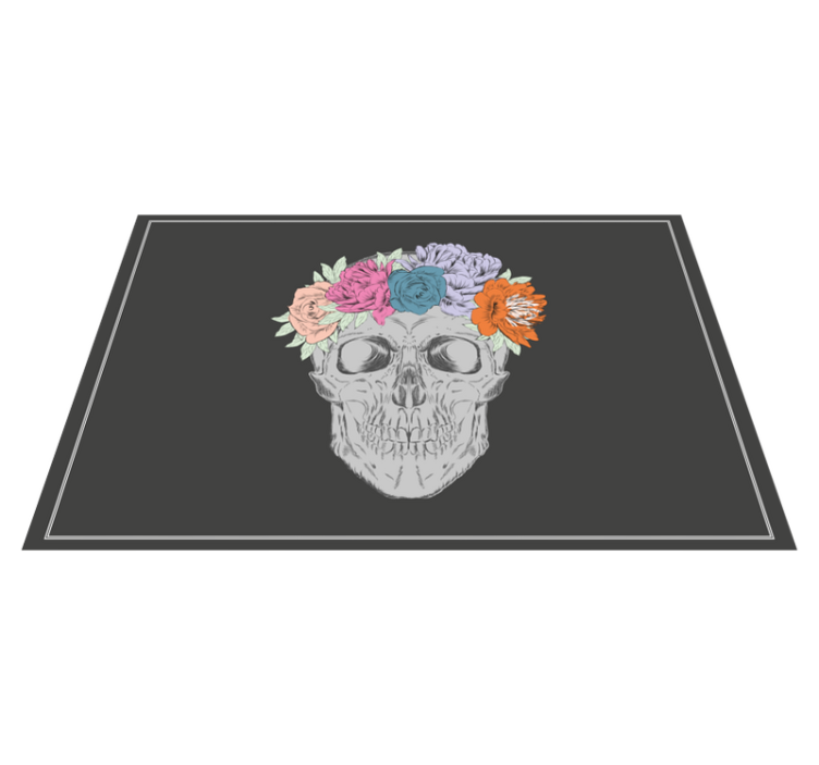 Individual original mesa corona floral de calavera - TenVinilo