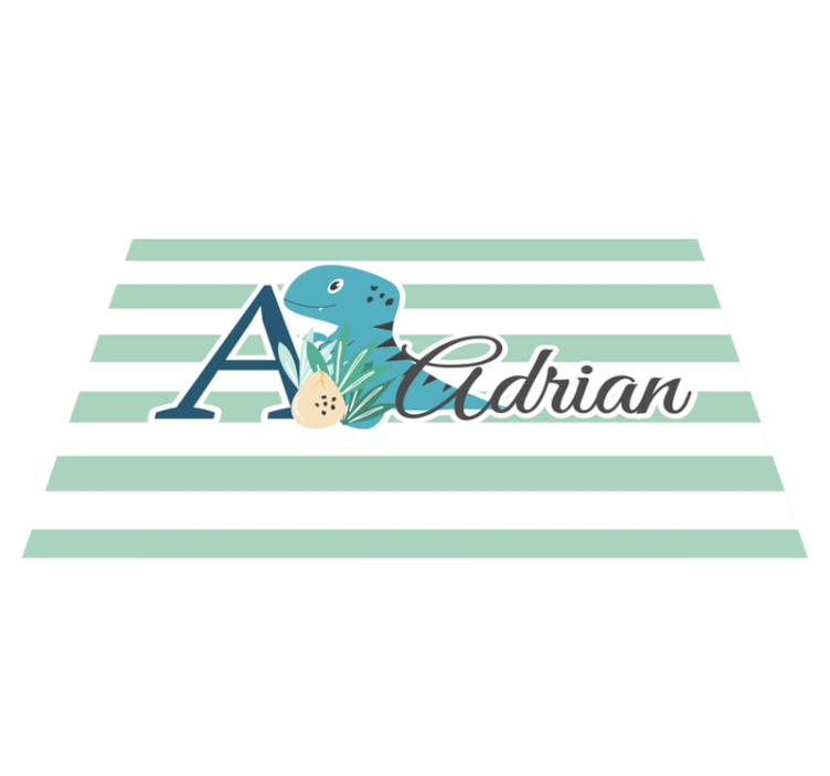 Individual mesa infantil diseño inicial dinosaurio - TenVinilo