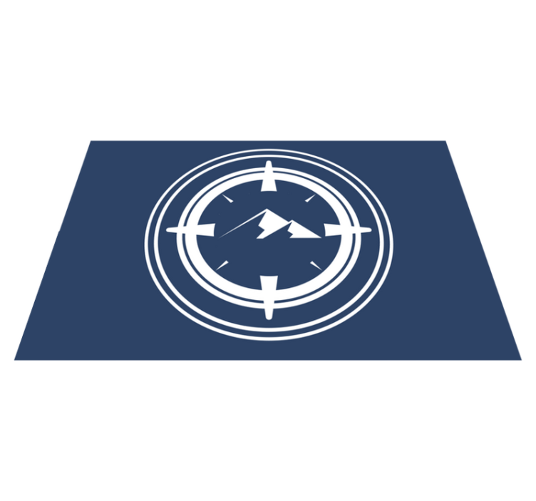 Individual mesa moderno gráfico de brújula montaña - TenVinilo