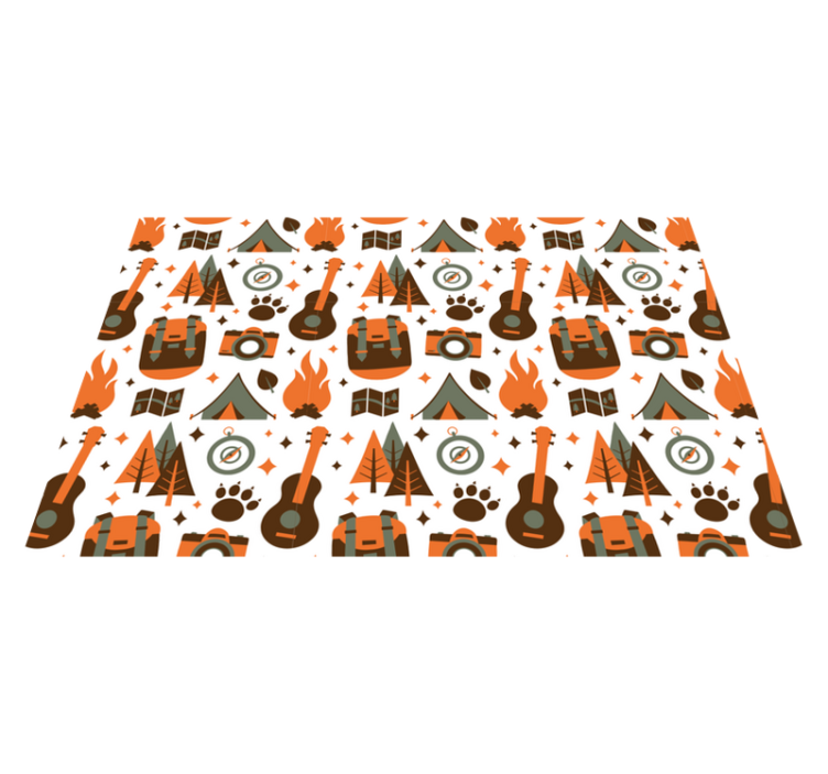 Individual mesa infantil elementos de aventura camping - TenVinilo