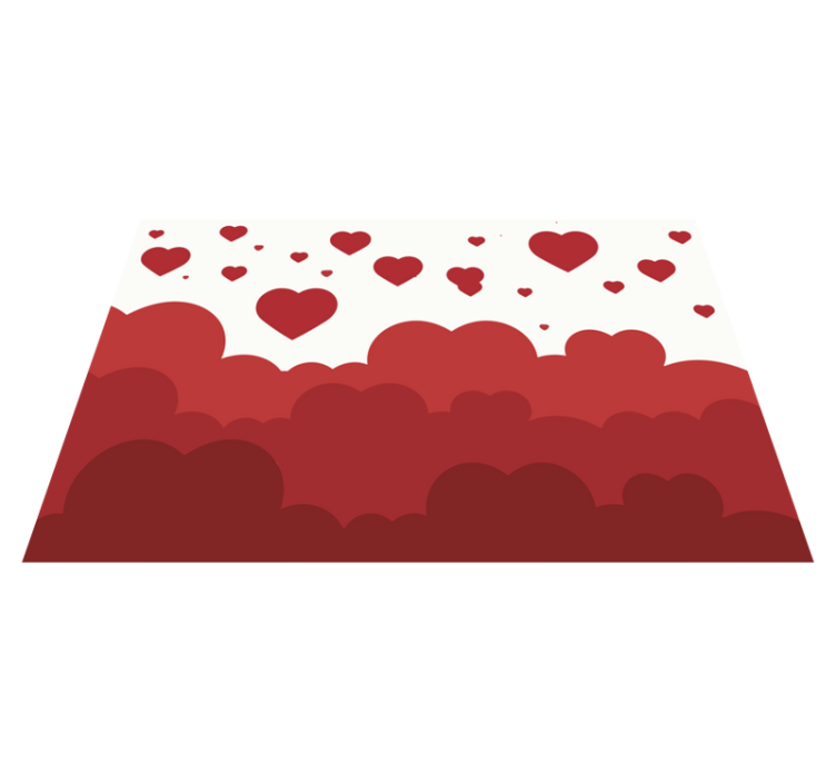 Individual original mesa patrón nubes de corazones - TenVinilo