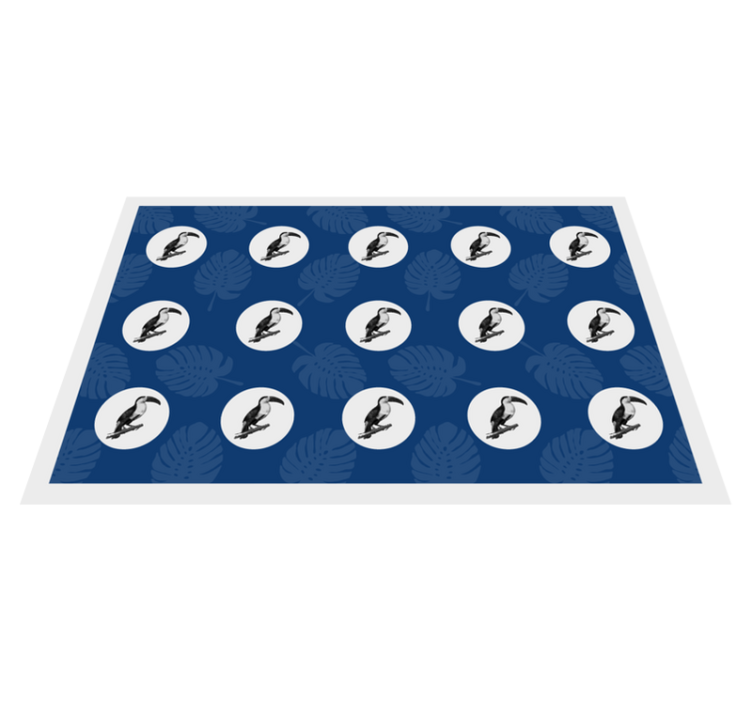 Individual original mesa patrón de pájaro tropical - TenVinilo