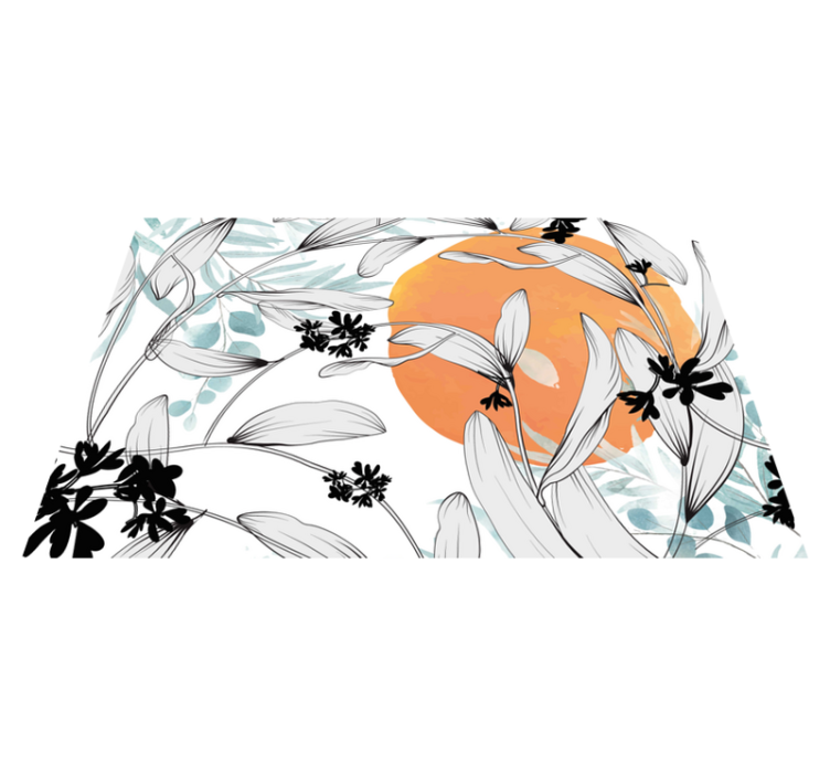 Individual mesa moderno con acento floral - TenVinilo