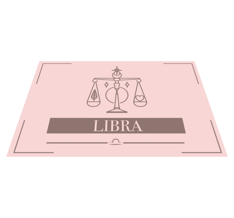 Individual signo del zodiaco Libra rosa - TenVinilo