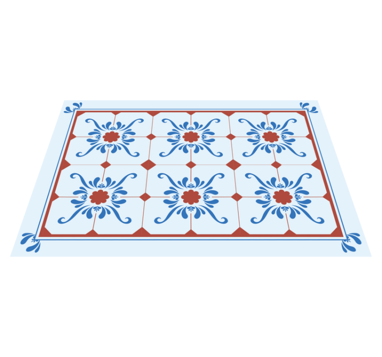 Mantel individual imitación patrón floral vintage - TenVinilo