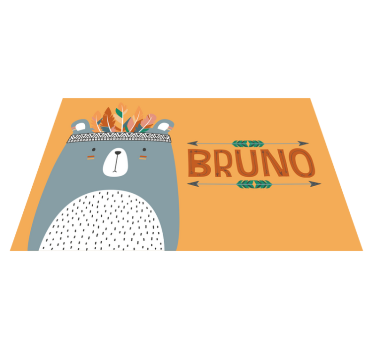 Individual mesa infantil ilustración de oso tierno - TenVinilo