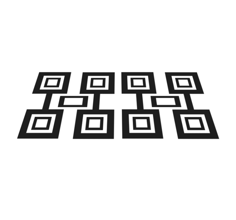 Individual mesa moderno motivo cuadrado - TenVinilo