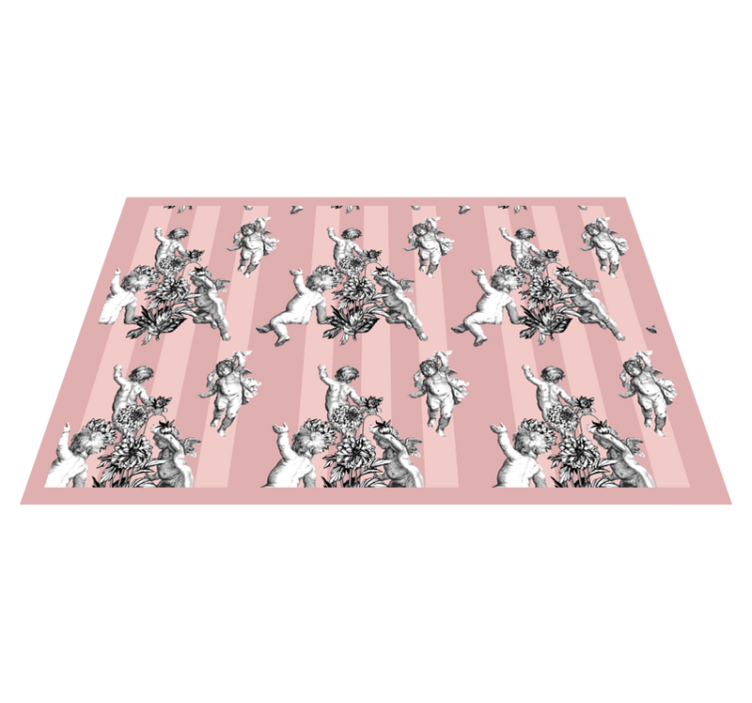 Individual original mesa querubines angelicales florales - TenVinilo