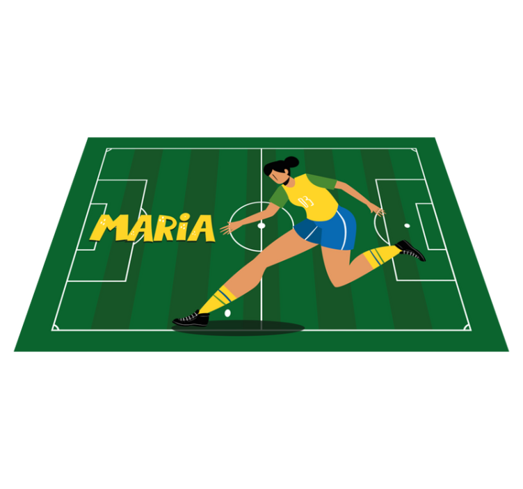 Mantel individual personalizable jugadora de fútbol - TenVinilo