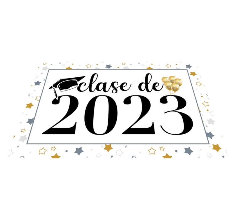 Mantel individual clase de año personalizable - TenVinilo