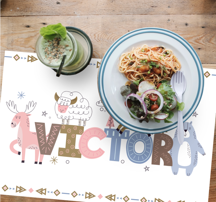 Mantel personalizable Animales infantil polares - TenVinilo