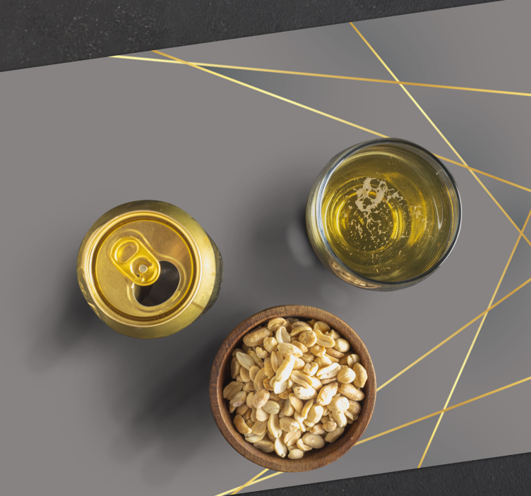 Manteles individuales elegantes Formas geométricas de tono gris - TenVinilo