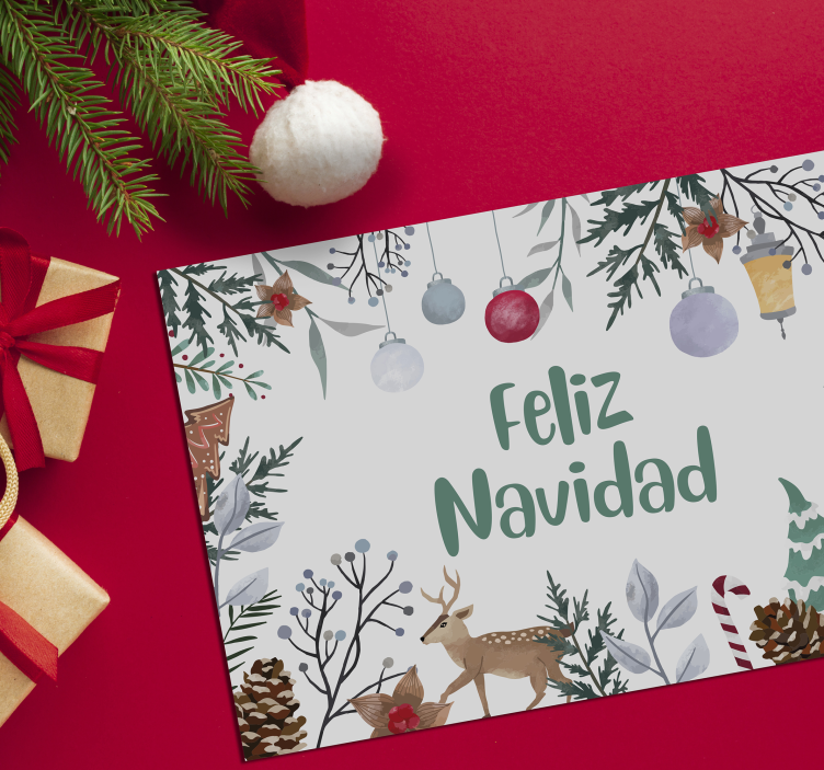 Mantel individual frase con texto navidad  - TenVinilo
