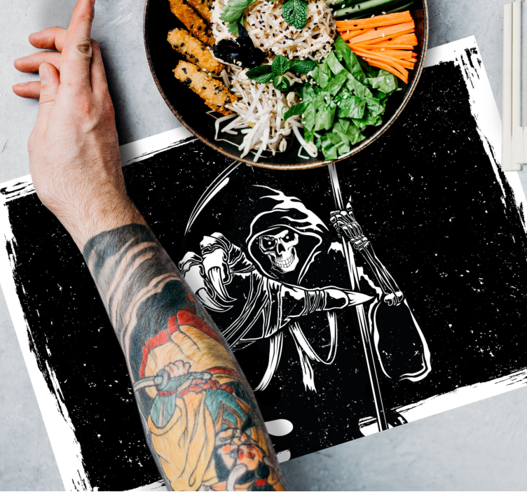 Mantel individual Halloween vinilo original silueta malvada - TenVinilo