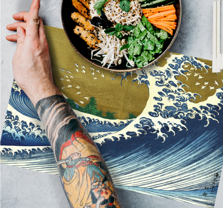 Mantel individual rectangular Kaijo no fuji - TenVinilo