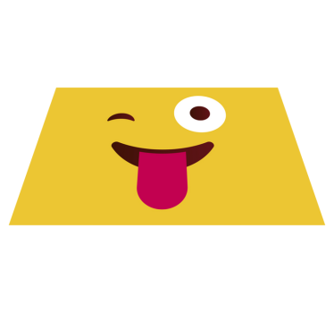 Mantel individual moderno emoji lengua fuera - TenVinilo