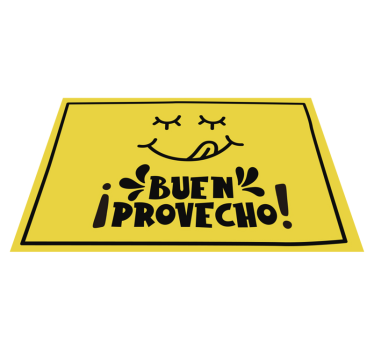 Manteles individuales frase buen provecho - TenVinilo