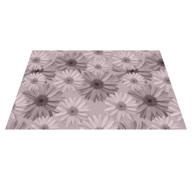 Mantel individual para mesa de flores grises bonitas - TenVinilo