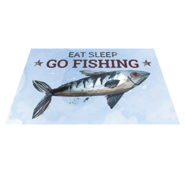 Individual de mesa frase motivos de pesca - TenVinilo