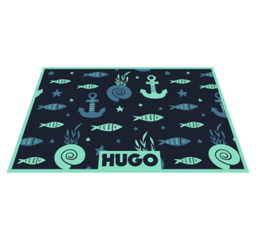 Individual de mesa infantil marinero con nombre - TenVinilo