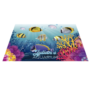 Individual de mesa acuífero de peces con nombre - TenVinilo