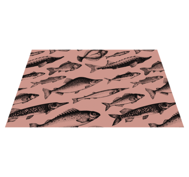 Individual original mesa arte de patrón de peces - TenVinilo