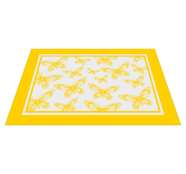 Individual mesa moderno patrón de mariposas - TenVinilo