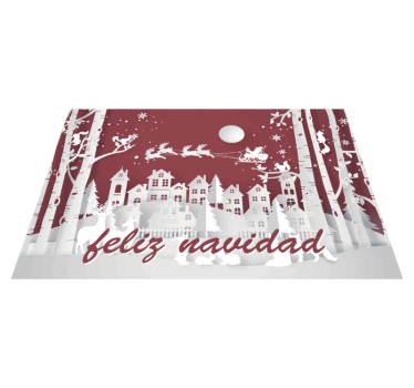 Mantel individual navideño con paisaje típico  - TenVinilo
