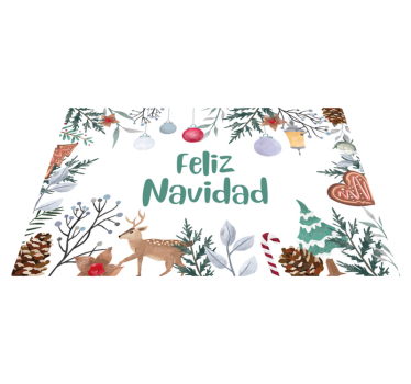 Mantel individual frase con texto navidad  - TenVinilo
