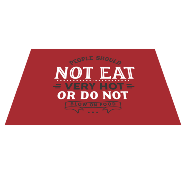 Individuales de mesa para restaurantes con frase - TenVinilo