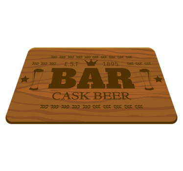 Individual de mesa textura madera para bar - TenVinilo