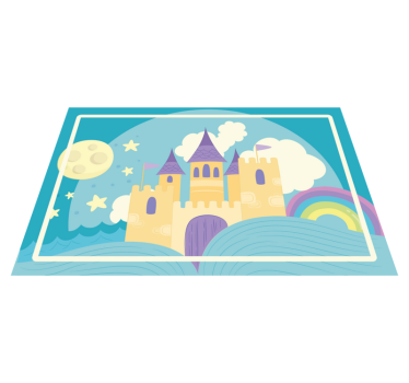 Individual de mesa infantil castillo de princesa - TenVinilo
