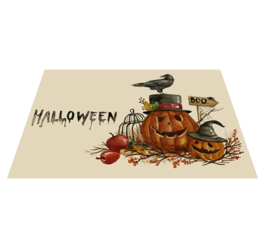 Individual mesa halloween arreglo festivo de calabazas - TenVinilo