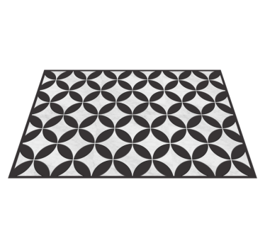 Mantel individual azulejos blanco y negro - TenVinilo