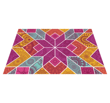 Individual de mesa mosaico colorido paisley - TenVinilo