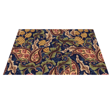 Individual de mesa patrón floral estilo retro - TenVinilo