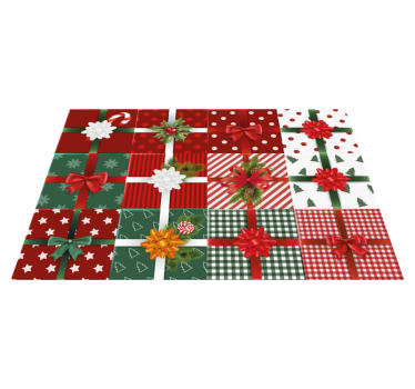 Manteles individuales de navidad con regalos - TenVinilo