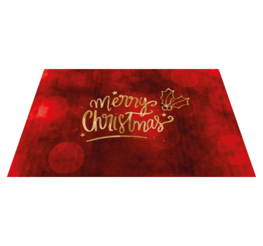 Mantel individual de navidad rojo feliz navidad - TenVinilo