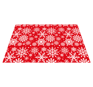 Manteles individuales de navidad copos rojos - TenVinilo