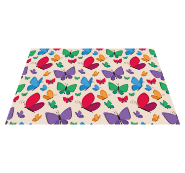 Individual original mesa arreglo de mariposas coloridas - TenVinilo