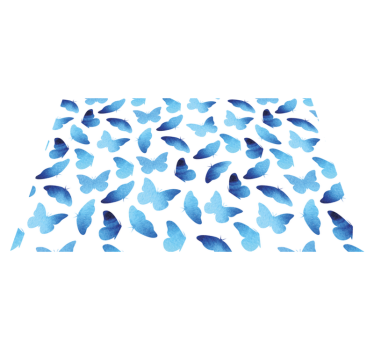 Mantel individual rectangular mariposas azules - TenVinilo