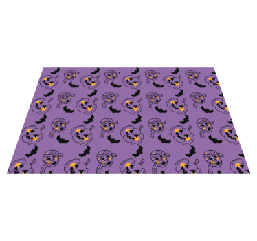 Individual mesa halloween patrones de calabazas juguetonas - TenVinilo