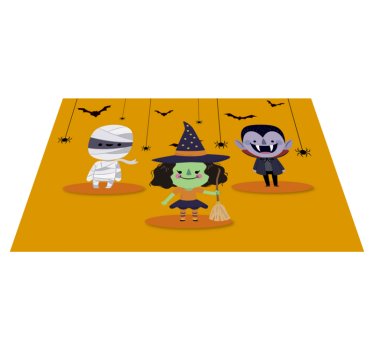 Individual mesa halloween personajes de halloween divertidos - TenVinilo