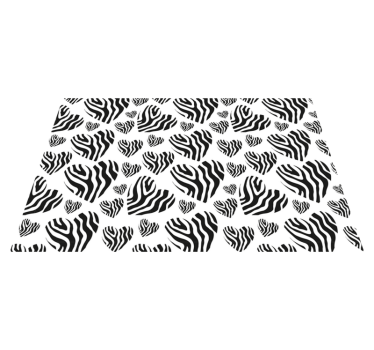 Mantel individual imitación Corazón de animal print - TenVinilo