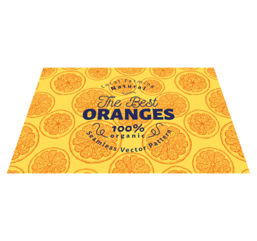 Individual original mesa patrón naranja orgánico - TenVinilo