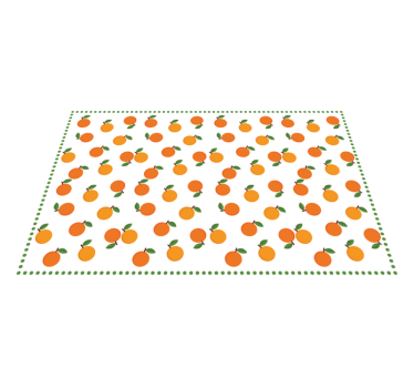 Manteles individuales patrones de naranjas - TenVinilo