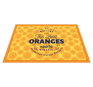 Individual original mesa patrón de rodajas de naranja - TenVinilo