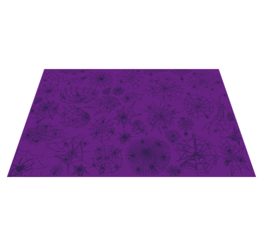 Mantel individual color Morado con araña y telaraña - TenVinilo