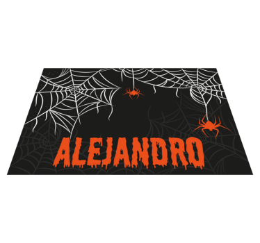 Individual mesa halloween redes de arañas espeluznantes - TenVinilo